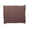 Hello Honey® 60" Brown Brushed New Zealand Wool Throw with Ruffled Edge